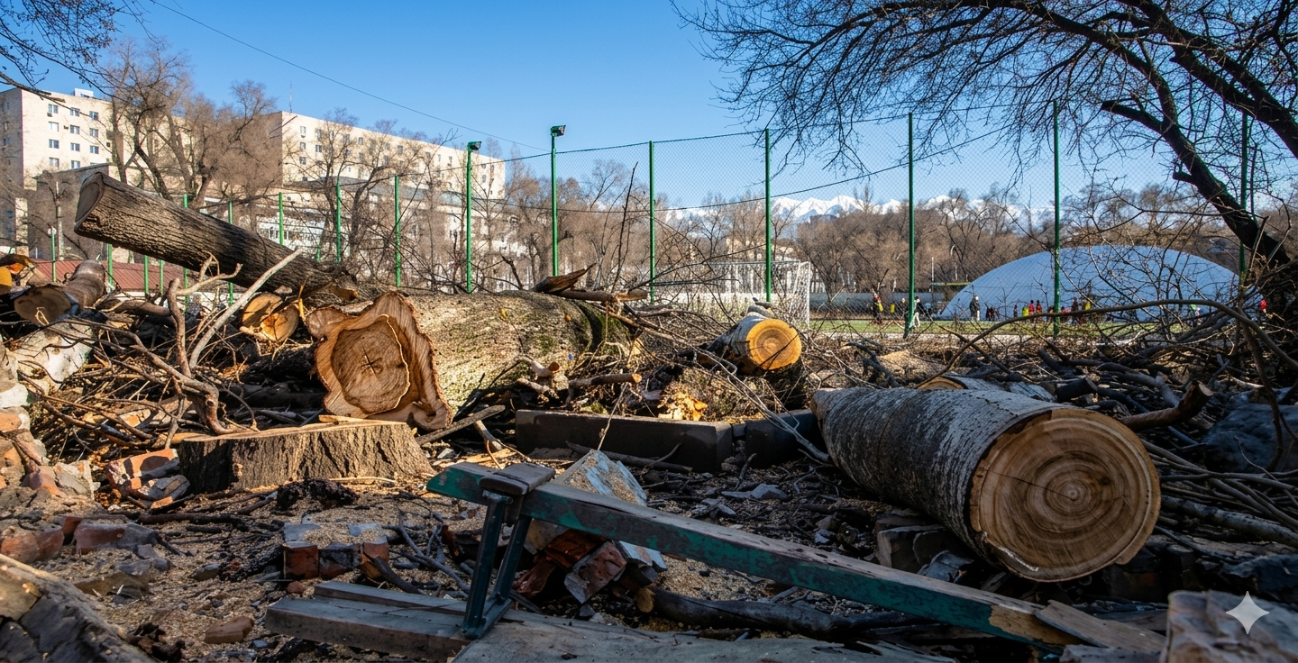 Certified Arborist Inspecting a Tree Before Removal
