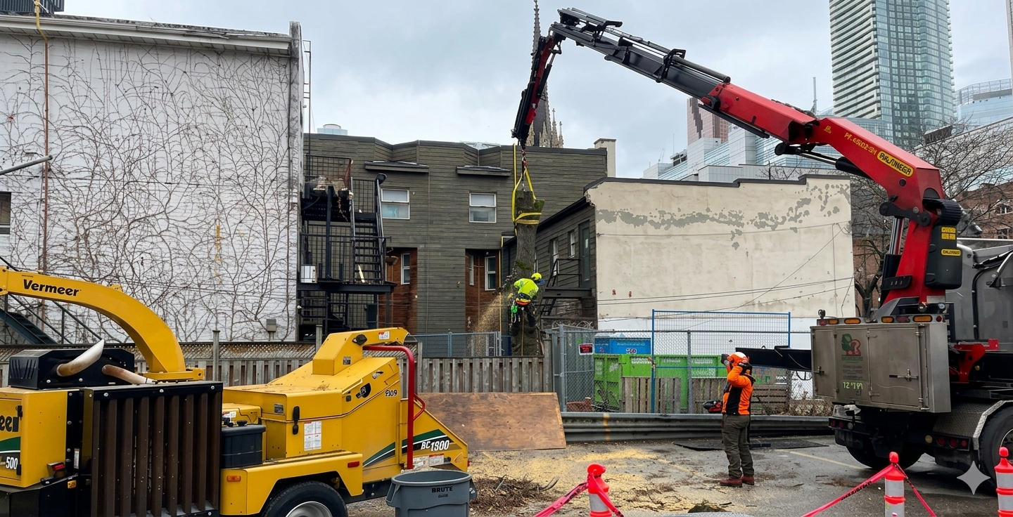 Safe Crane-Assisted Tree Removal in NYC